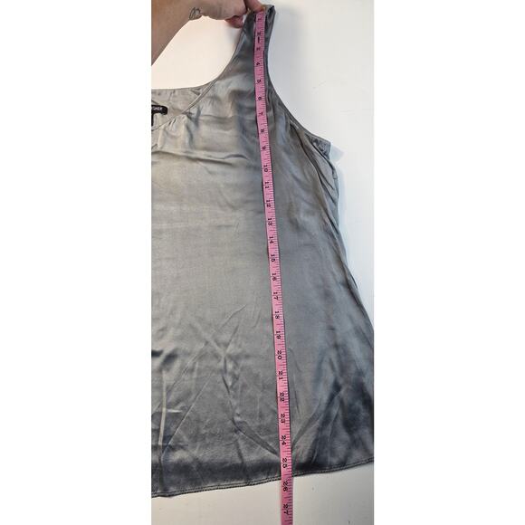 Eileen fisher sz L grey silk spandex blend layering comfort tank casual career+ - Picture 7 of 7